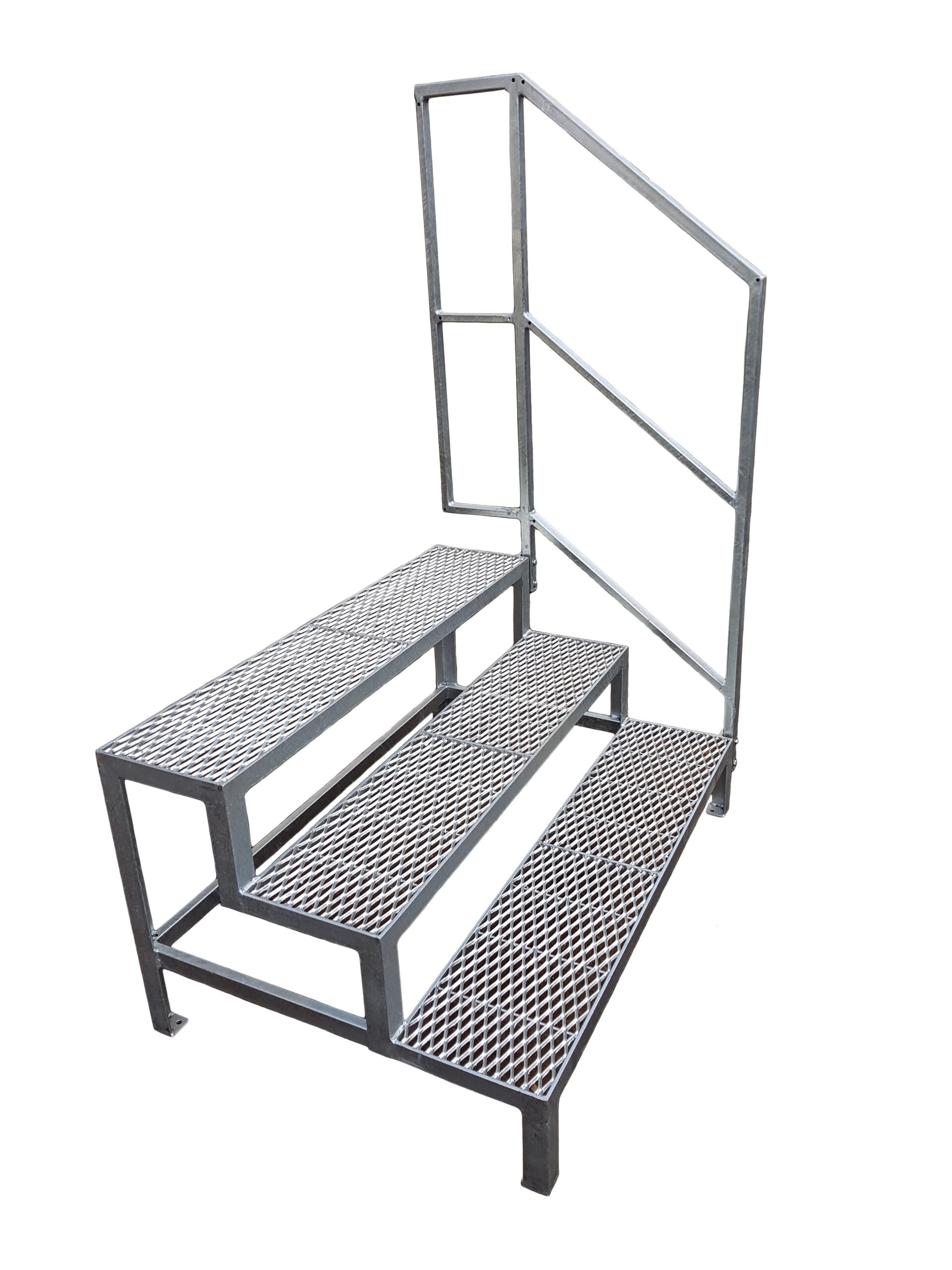 Stahltreppe Außen, 3 Stufen, Premium Qualität