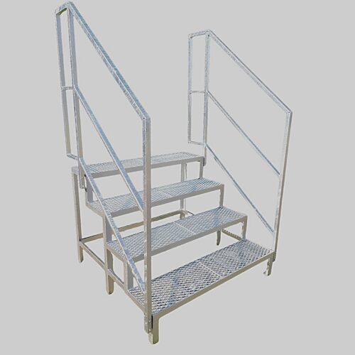 Metalltreppe 4 Stufen verzinkt Metalltreppe 4 Stufen verzinkt