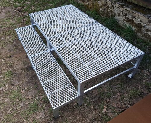 Podesttreppe 1 Stufen verzinkt